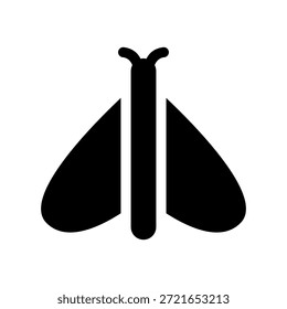 Ilustración de diseño de símbolo de Vector de icono de polilla