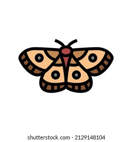 moth insect color icon vector. moth insect sign. isolated symbol illustration