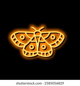 moth insect neon light sign vector. moth insect illustration