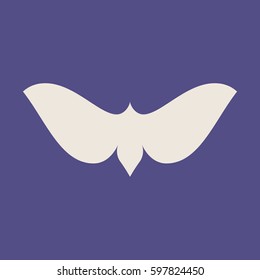 Logo o icono de la polilla. Elegante ilustración vectorial de estilo vintage