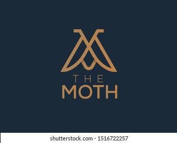 Moth Logo Minimalist Elegant Luxury