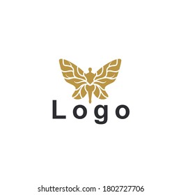 Moth logo in vector. Butterfly logo in vector.