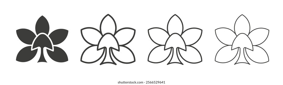 Moth orchid icon collection for website design, app, UI design.