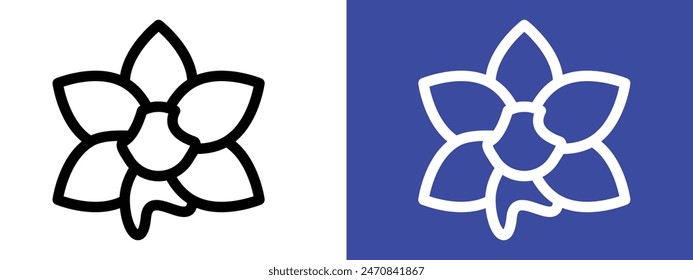 Moth Orchid icon logo set vector