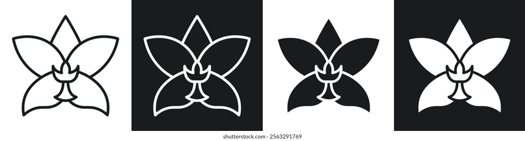 Moth orchid icon pack for app and website ui designs.