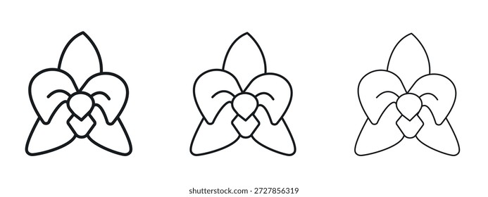 Moth orchid icon vetor Logo Design Modelo. Gráficos de Traçado editáveis.