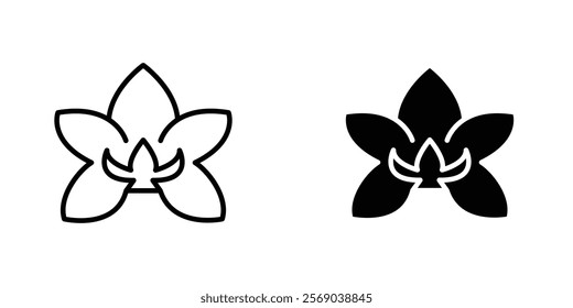 Moth orchid icons vector graphic pack