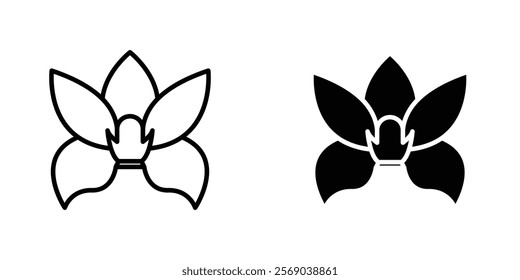 Moth orchid icons vector graphic pack