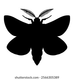 Moth silhouette vector icon sign symbol illustration design.
