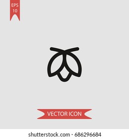 Moth vector icon, illustration symbol