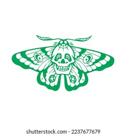 moth vector illustration with concept