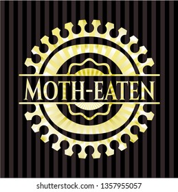 Moth-eaten gold emblem