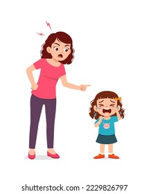 mother angry to kid because of bad attitude