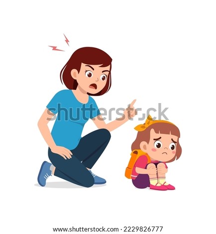 mother angry to kid because of fail in exam