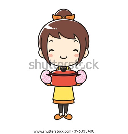mother apron pot