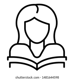 Mother avatar icon. Outline mother avatar vector icon for web design isolated on white background