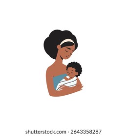 Mother with baby in arms vector icon. Family,child symbol flat vector sign isolated on white background.