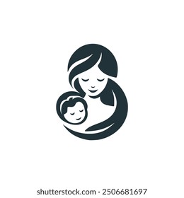 mother and baby day care logo vector illustration template design