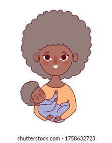 Mother with baby design, Family relationship and generation theme Vector illustration