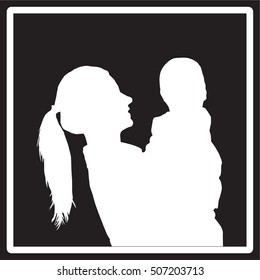 Mother and baby icon