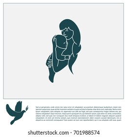 mother and baby icon