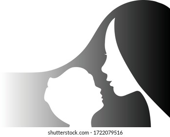 Mother and baby icon, child icon, mother icon, mother and child icon vector illustration   