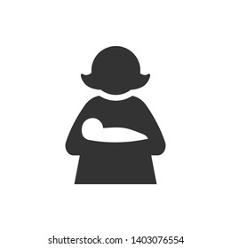 Mother, baby icon - Vector on white background