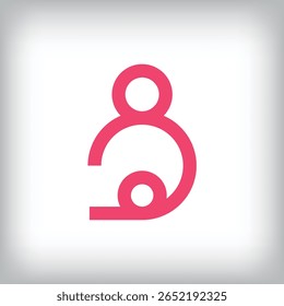 Mother and baby linear logo. Creative parent logo template. Vector
