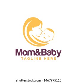 Mother and Baby Logo Images Stock Vectors