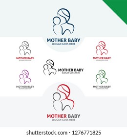 Mother Baby Logo For Medical Healthcare.