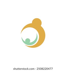Mother With Baby Logo Vector. Two Human Logo