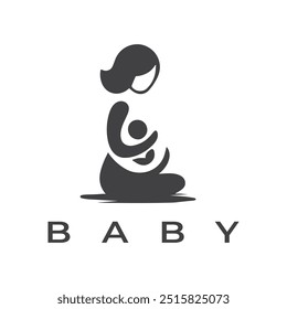 Mother and Baby, Medical Content Logo Design Inspiration