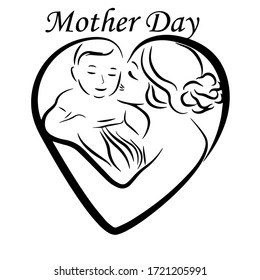 mother and baby mother's day card
