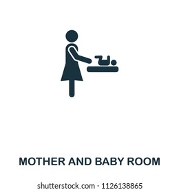 Mother And Baby Room icon. Line style icon design. UI. Illustration of mother and baby room icon. Pictogram isolated on white. Ready to use in web design, apps, software, print