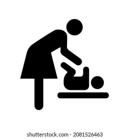 Mother and baby room sign icon