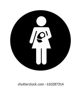 mother with baby silhouette isolated icon vector illustration design