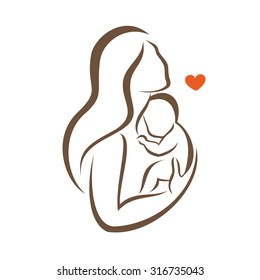 Mother Hug Sketch Stock Vectors Images Vector Art Shutterstock