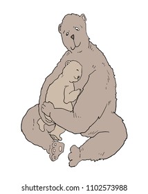 mother bear with her son