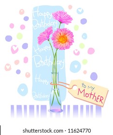 to mother, for a Birthday or Mother's day, poust card