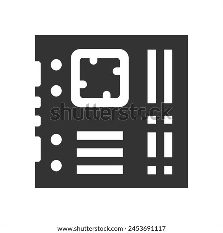 Mother board Icon, Vector Graphics