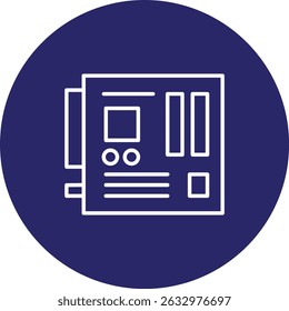 Hauptplatine Vektor Linie Kreis Symbol Design