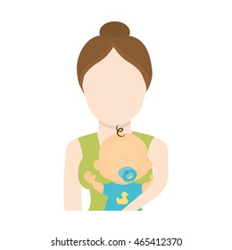 mother boy baby cute little childhood icon. Isolated and flat illustration. Vector graphic