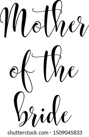 Mother of the bride wedding ceremony vector with an elegant typography.