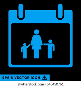 Mother Calendar Day icon. Vector EPS illustration style is flat iconic symbol, blue color.
