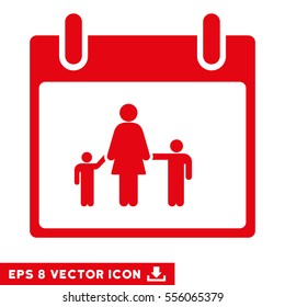 Mother Calendar Day icon. Vector EPS illustration style is flat iconic symbol, red color.