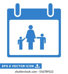 Mother Calendar Day icon. Vector EPS illustration style is flat iconic symbol, cobalt color.