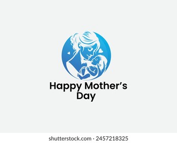 Mother care logo design. Happy Mother's Day design with mother and child. Mother's Day. Icon. Baby. Illustration design. Love mother.