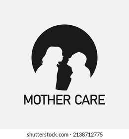 Vector de diseño del logotipo de atención materna