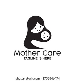mother care logo is professional clean and elegant logo for company or personal.