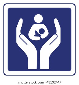 mother and child care vector